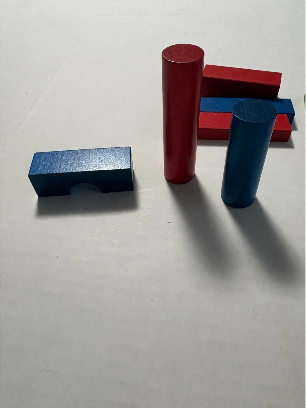Red, blue, green wooden blocks